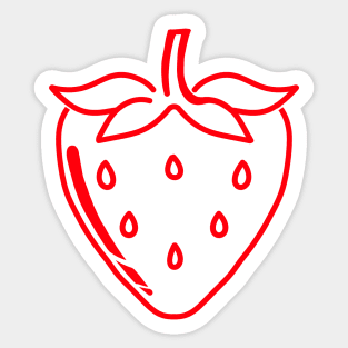 The shape of a strawberry Sticker